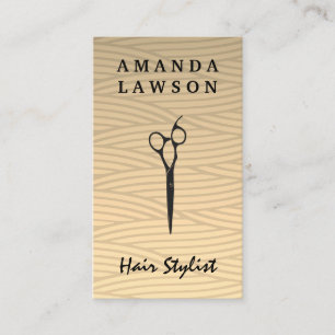 Salon Scissors Weave Pattern Business Card