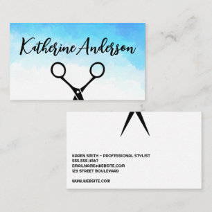 Salon Scissors Womens Hair Business Card