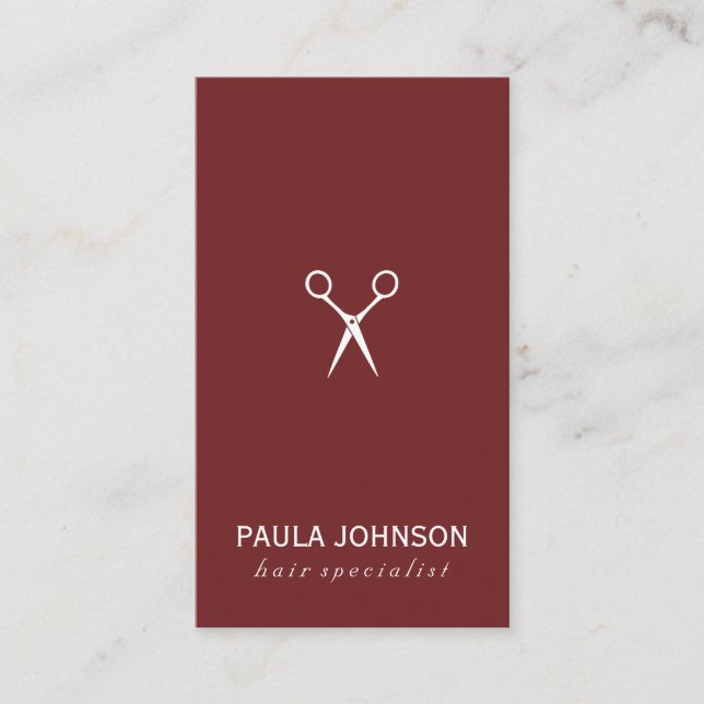 Salon Shears Icon Business Card (Front)