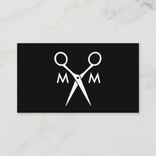 Salon Shears Monogram Business Card