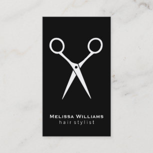 Salon Shears White Business Card
