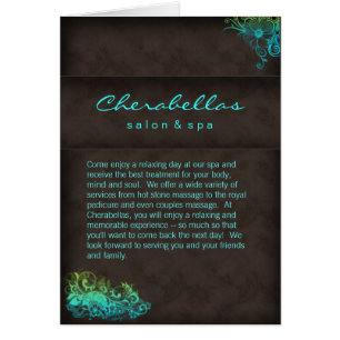 Salon Spa Brochure Turquoise Blue Green