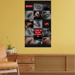 Salon Spa Brows Lips Come In Relax Rejuvenate  Poster