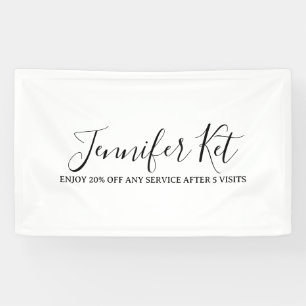 Salon spa business discount offer website visits a banner