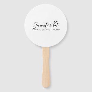 Salon spa business discount offer website visits a hand fan