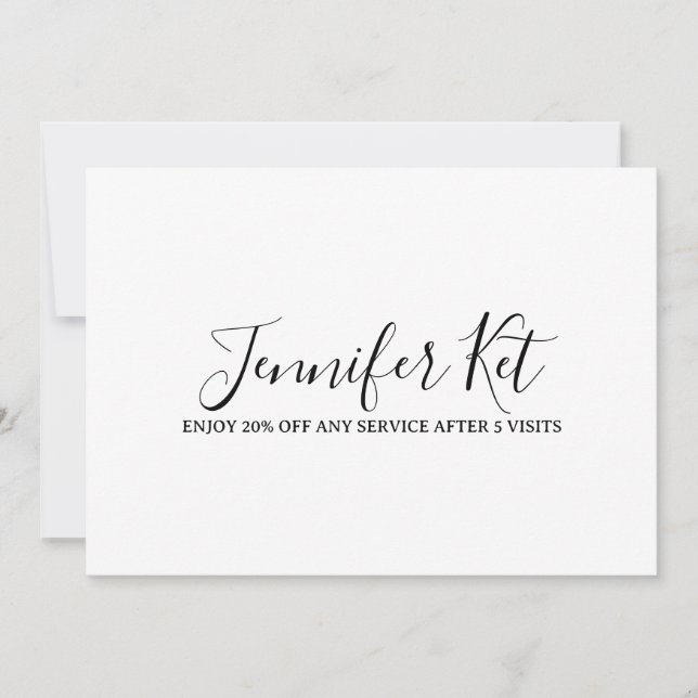 Salon spa business discount offer website visits a invitation (Front)