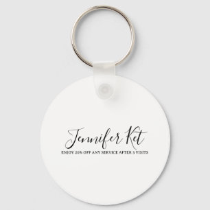 Salon spa business discount offer website visits a key ring