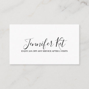 Salon spa business discount offer website visits a loyalty card