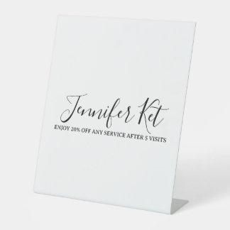 Salon spa business discount offer website visits a pedestal sign