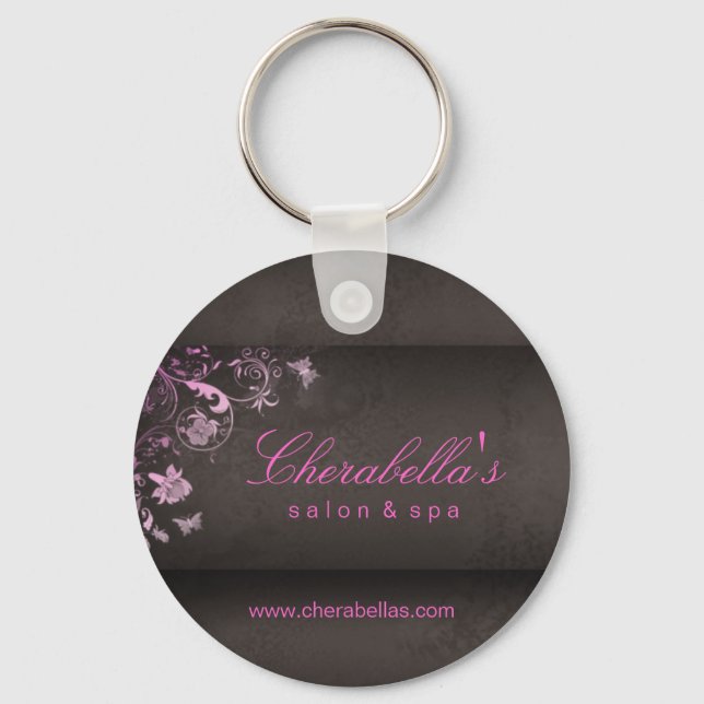 Salon Spa Butterfly Key Chain Gift pink (Front)