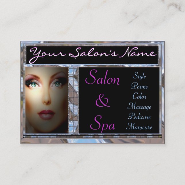 Salon/Spa Customisable Business Card (Front)