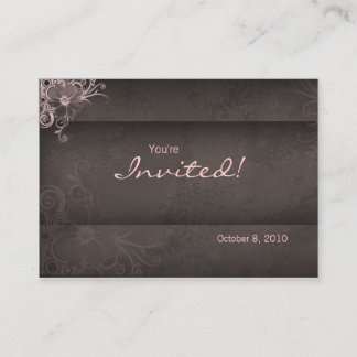 Salon spa Invitation pink brown Postcard