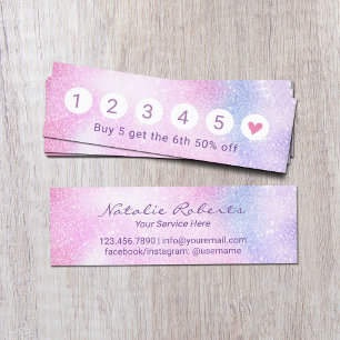 Salon Spa Unicorn Ombre Glitter 6 Punch Loyalty