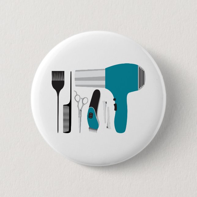 Salon Tools 6 Cm Round Badge (Front)