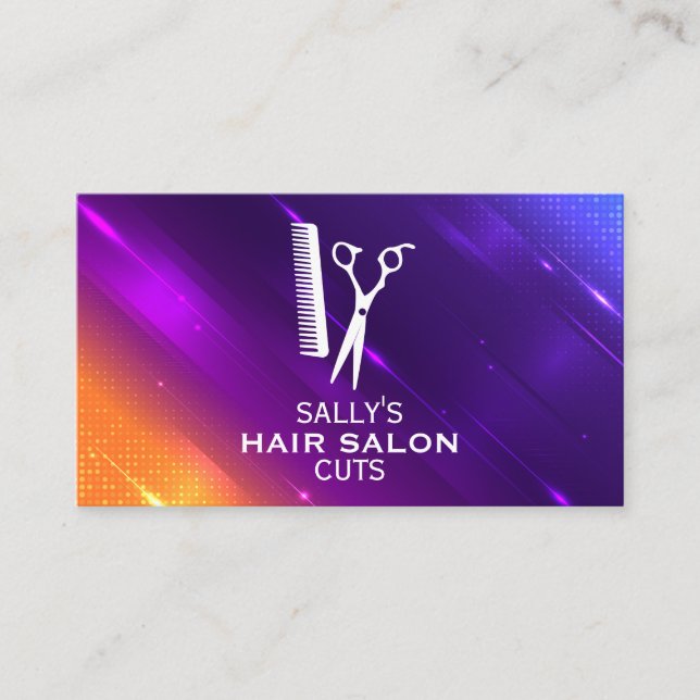 Salon Tools | Modern Stylish Business Card (Front)