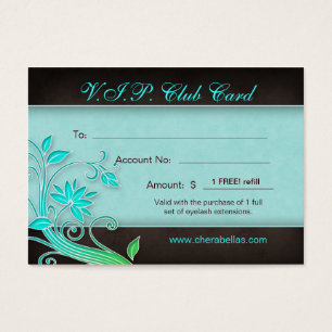 Salon VIP Card Spa Trendy Floral BG