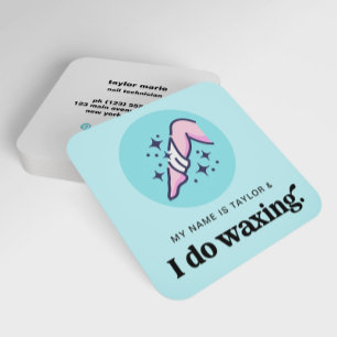 Salon Waxing Modern Retro Square Business Card
