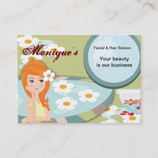 Saloon/Spa hair nail technician beauty Business Card (Front)