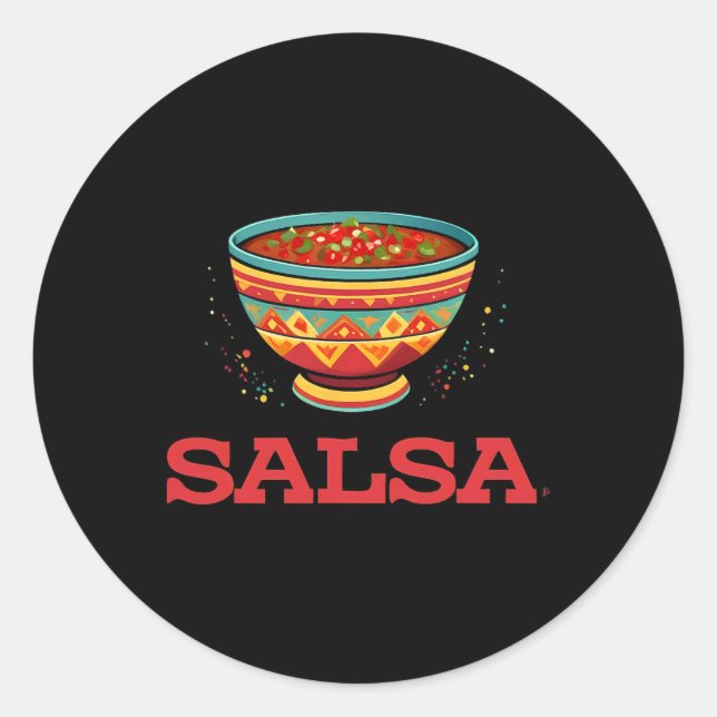 Salsa And Chips Matching Couple Halloween Costume  Classic Round Sticker (Front)