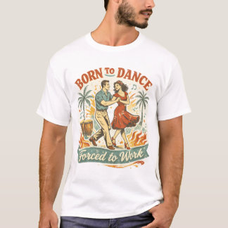 Salsa couple retro style latin dancing t-shirt