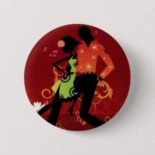 Salsa dance 6 cm round badge