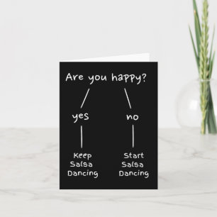 Salsa Dance Are You Happy Dancing Latin Dancer Sal Card
