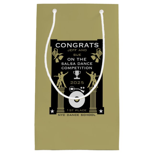 Salsa Dance Competition Winners Small Gift Bag (Front)