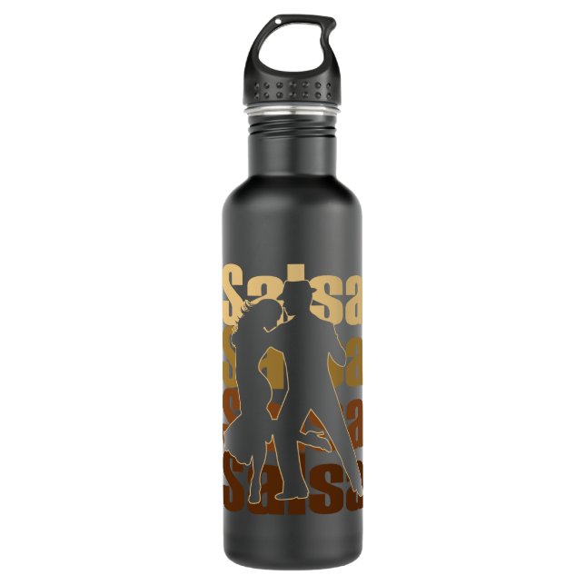 Salsa Dance for a Latin music Dance Salsa 710 Ml Water Bottle (Front)