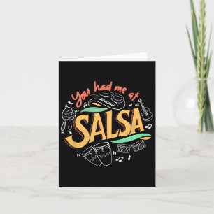 Salsa Dance Love Salsa Dance Dancer Gifts Dancing  Card