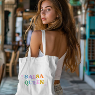 salsa dance queen latin modern simple  tote bag