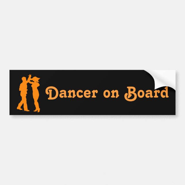 Salsa Dance Spin Dancing Silhouette Bumper Sticker (Front)