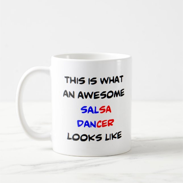 salsa dancer, awesome coffee mug (Left)