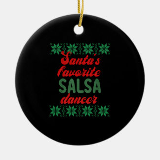 Salsa Dancer Ugly Christmas Christmas Gift Ceramic Tree Decoration