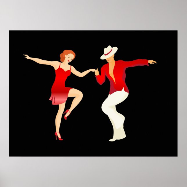 Salsa Dancers Dance Series Poster (Front)