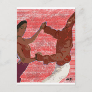 SALSA DANCERS POSTCARD