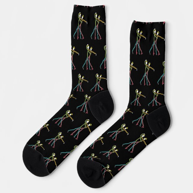 Salsa Dancing Figures Socks (Left)