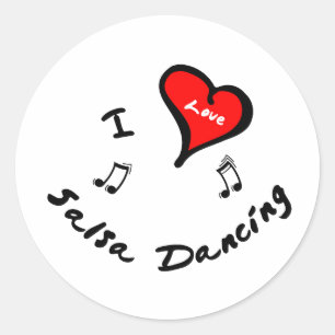 Salsa Dancing Items - I Heart Salsa Dancing Classic Round Sticker