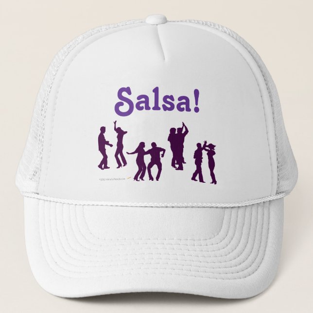 Salsa Dancing Poses Silhouettes Custom Trucker Hat (Front)