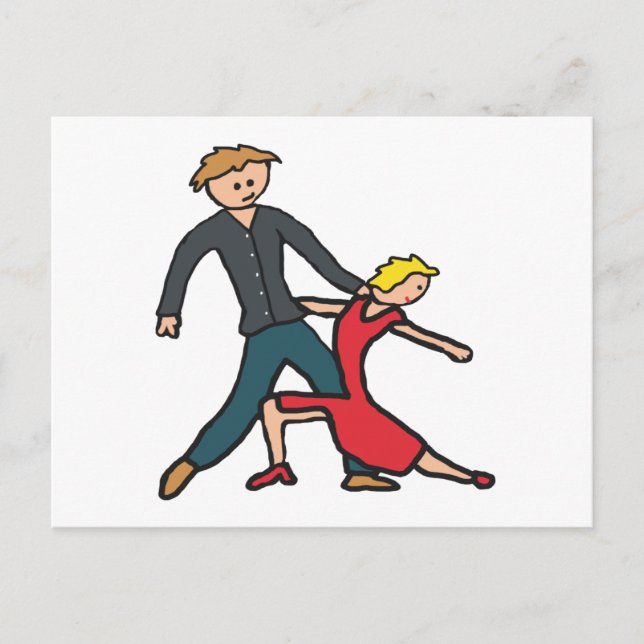Salsa Dancing Postcard (Front)