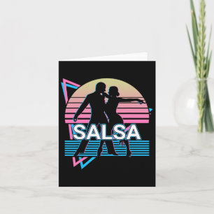 Salsa Dancing Salsa Dancer Retro  Card