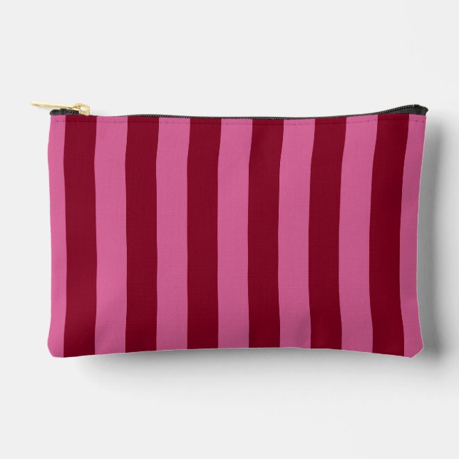 Salsa Flamingo Pink Stripe Accessory Pouch (Front)