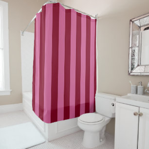 Salsa Flamingo Pink Stripe Shower Curtain