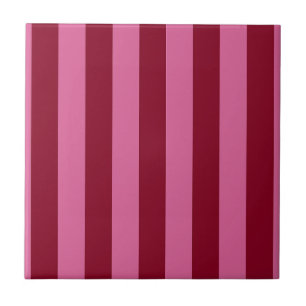 Salsa Flamingo Pink Stripe Tile