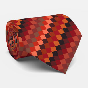 Salsa Guajillo Chile Fashion Shades of Red Checks Tie