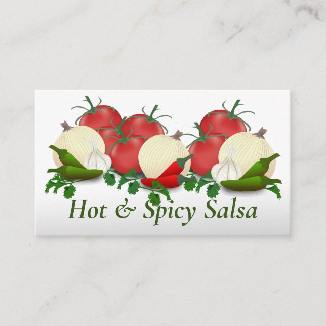 Salsa Hot Peppers Business Card (Front)