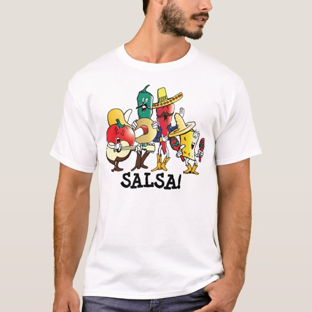 Salsa! Mariachi Mexican T-shirt Cinco de Mayo (Front)