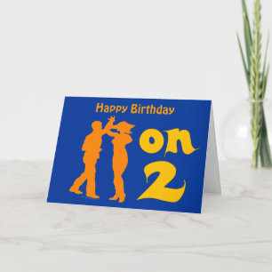 Salsa On Two Dancing Silhouettes Customisable Card