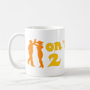 Salsa On Two Dancing Silhouettes Customisable Coffee Mug