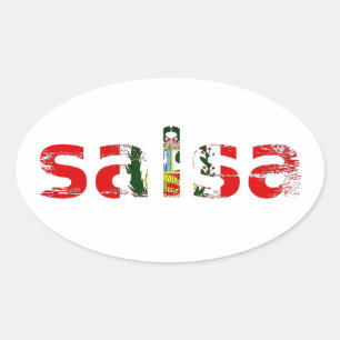 salsa Peru Oval Sticker