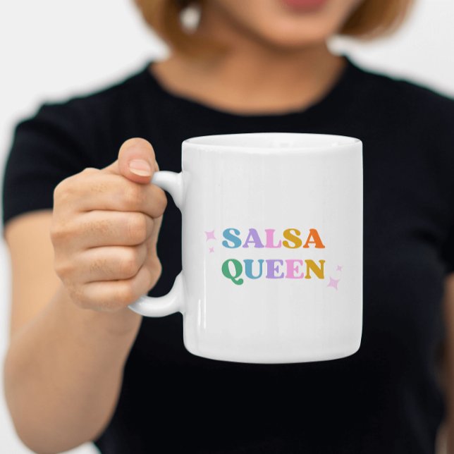 Salsa queen retro modern colourful cute Mug (Creator Uploaded)